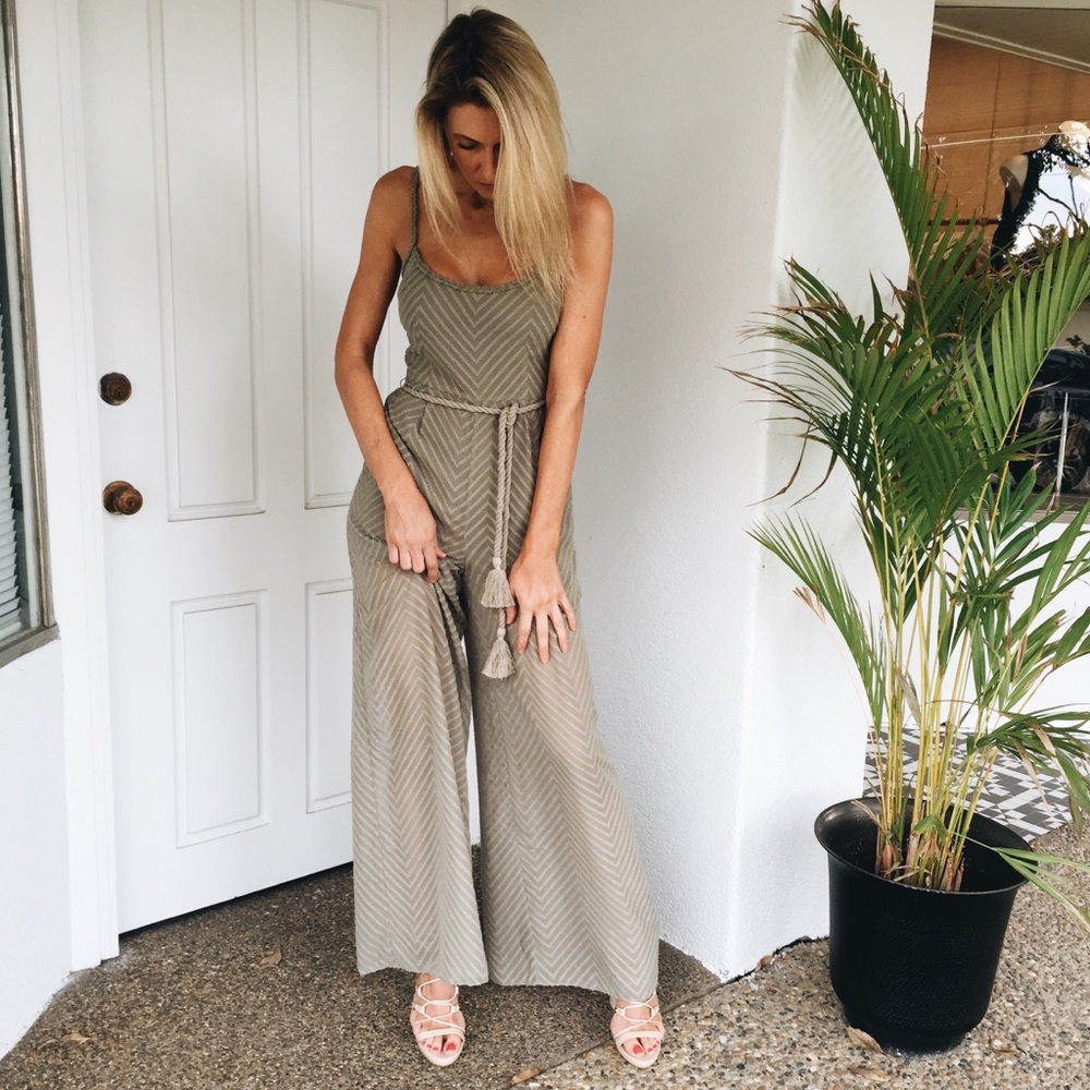 We Are Kindred Elodie Chevron Jumpsuit